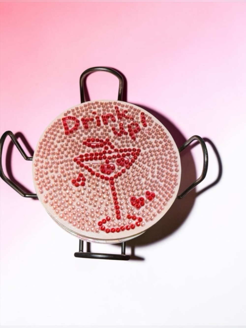 Bedazzled Happy Birthday Drink Coasters